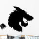 Wolf Head Silhouette. Wall Decal