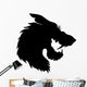 Wolf Head Silhouette. Wall Decal