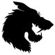 Wolf Head Silhouette. Wall Decal