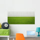 Front or back yard, white wooden fence on the grass Wall Mural