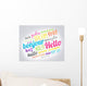 bonjour hello Wall Decal