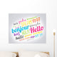 bonjour hello Wall Decal
