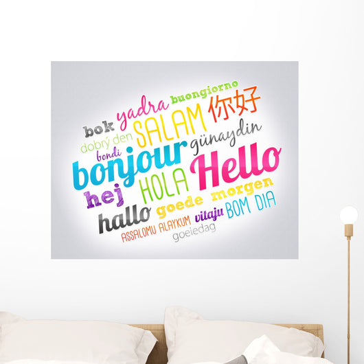 bonjour hello Wall Decal