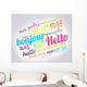 bonjour hello Wall Decal