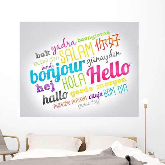 bonjour hello Wall Decal