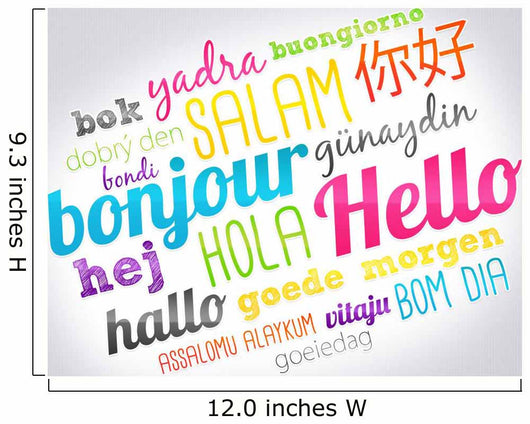 bonjour hello Wall Decal