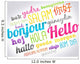 bonjour hello Wall Decal