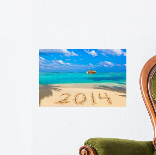 Numbers 2014 on beach 