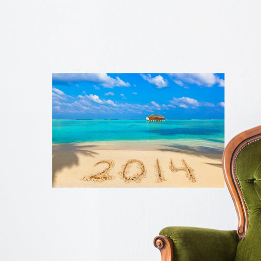 Numbers 2014 on beach 