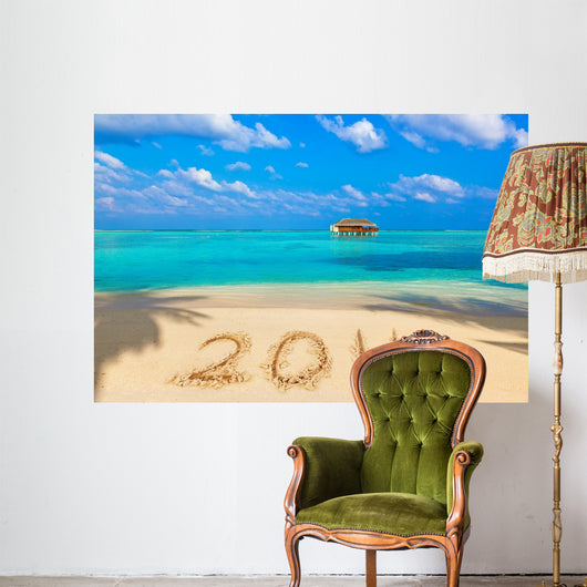 Numbers 2014 on beach 