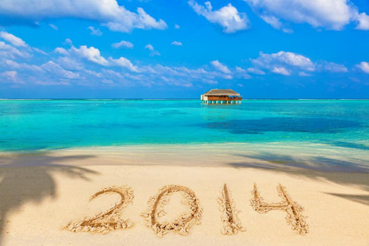 Numbers 2014 on beach 