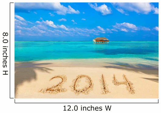 Numbers 2014 on beach 