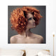 Fashion Portrait. Beautiful Woman. Curly Hair. 