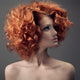 Fashion Portrait. Beautiful Woman. Curly Hair. 