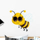 Cute Cartoon Bee Wall Decal