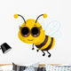 Cute Cartoon Bee Wall Decal