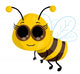 Cute Cartoon Bee Wall Decal