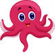 Octopus cartoon Wall Decal