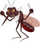 Mosquito cartoon ready for eat Wall Decal