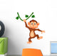 Cute Monkey Cartoon Hanging 