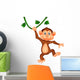 Cute Monkey Cartoon Hanging 