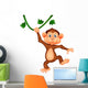 Cute Monkey Cartoon Hanging 