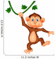 Cute Monkey Cartoon Hanging 
