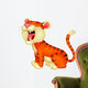 Tiger cartoon roaring Wall Decal