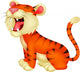Tiger cartoon roaring Wall Decal