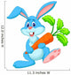 Happy Rabbit Holding Carrot Wall Decal