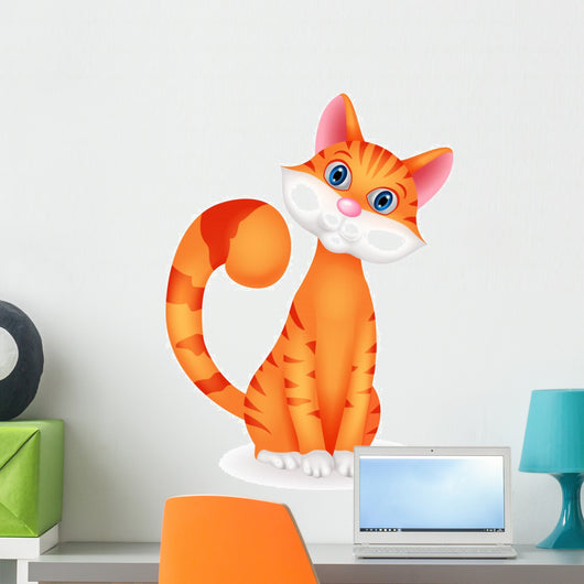 Cat Cartoon Chartacter Wall Decal