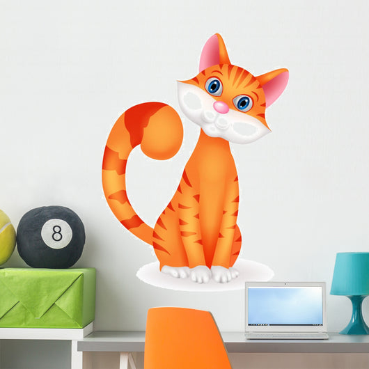 Cat Cartoon Chartacter Wall Decal