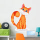 Cat Cartoon Chartacter Wall Decal