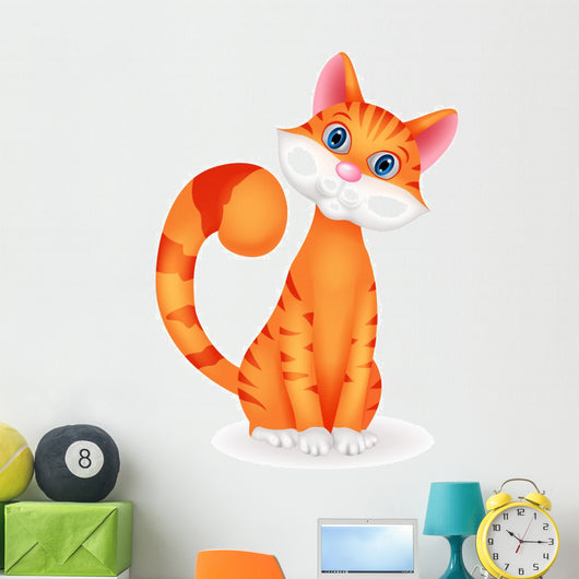 Cat Cartoon Chartacter Wall Decal