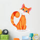 Cat Cartoon Chartacter Wall Decal
