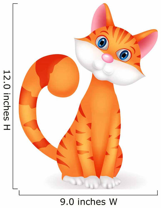 Cat Cartoon Chartacter Wall Decal