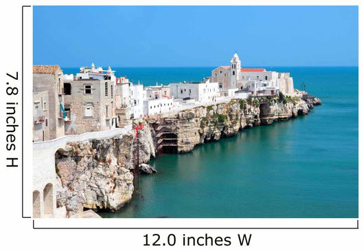 Panoramic view of Vieste. Puglia.Gargano. Italy. 