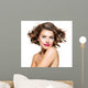 Beauty Young Woman Portrait Isolated over White Background 