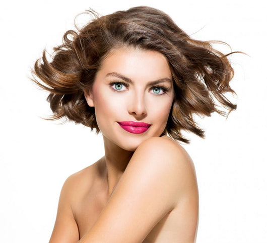 Beauty Young Woman Portrait Isolated over White Background 