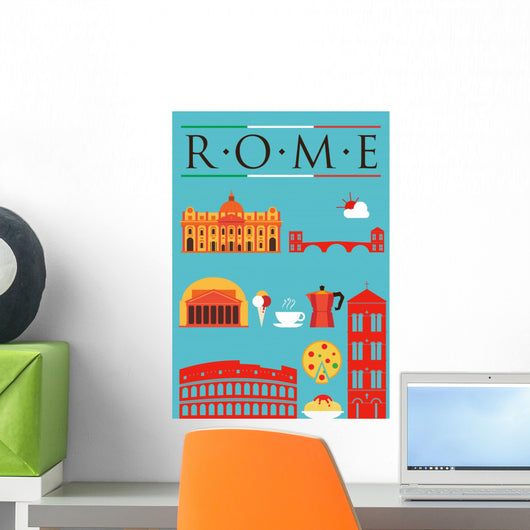 Rome Symbols Design Poster Wall Mural