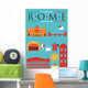Rome Symbols Design Poster Wall Mural