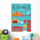 Rome Symbols Design Poster Wall Mural