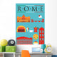 Rome Symbols Design Poster Wall Mural