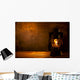 Oil Lamp on Wood 