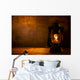 Oil Lamp on Wood 