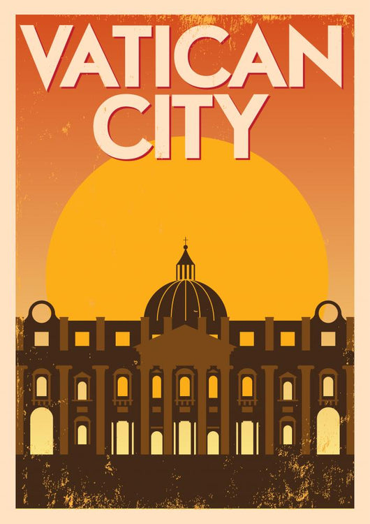 Vintage Vatican City Poster 