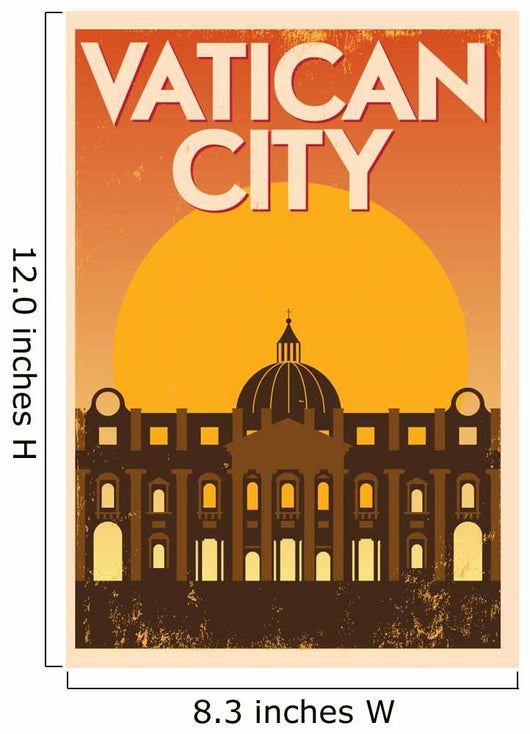 Vintage Vatican City Poster 
