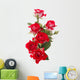 Red rose flower bouquet isolated on white background cutout Wall Decal