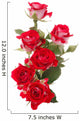 Red rose flower bouquet isolated on white background cutout Wall Decal