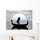 Viking Ship Silhouette Wall Mural